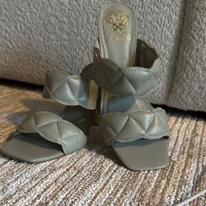 ✨ Vince Camuto Quilted Mules | Light Sage Green | Size 9m